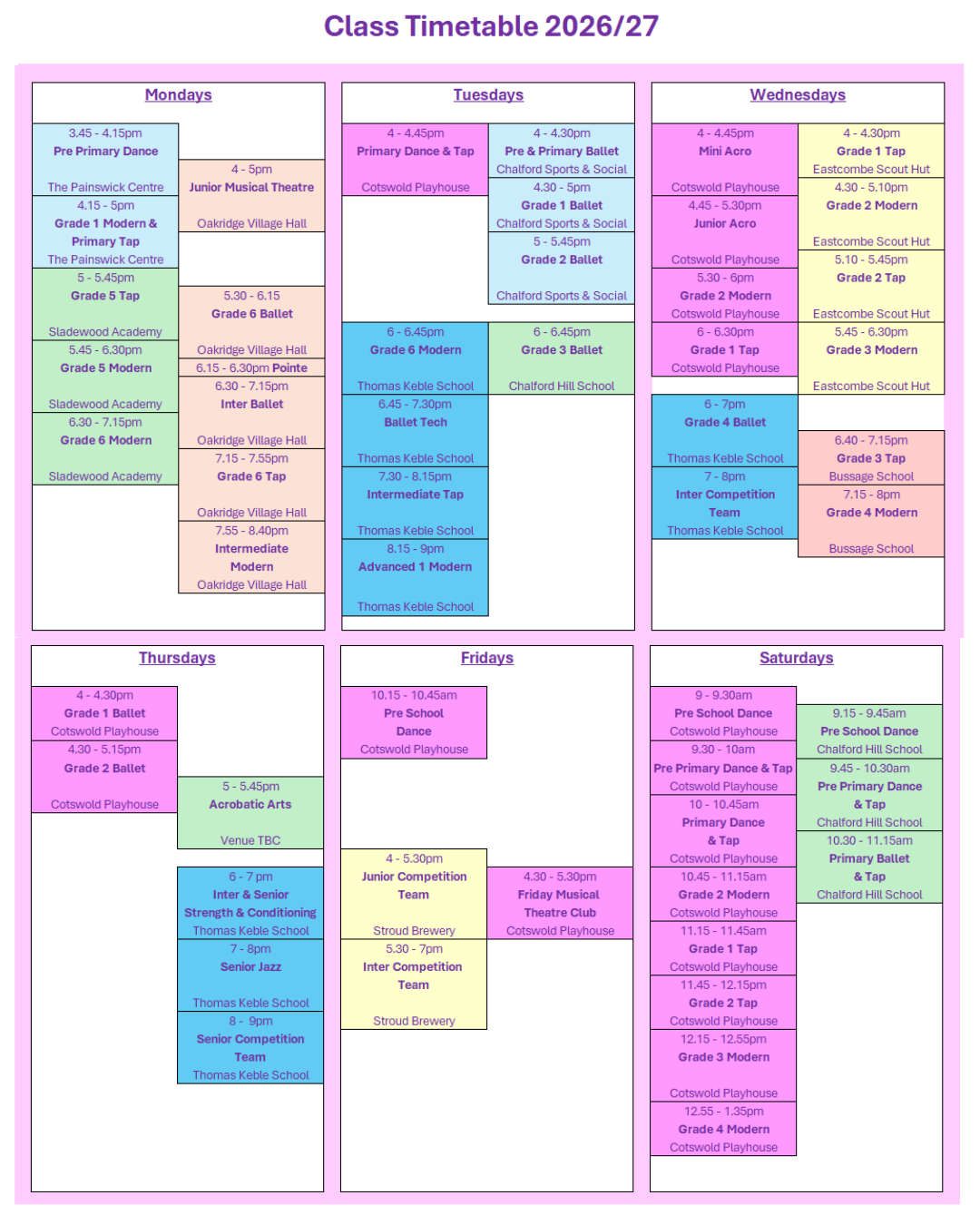 BH Timetable BEST